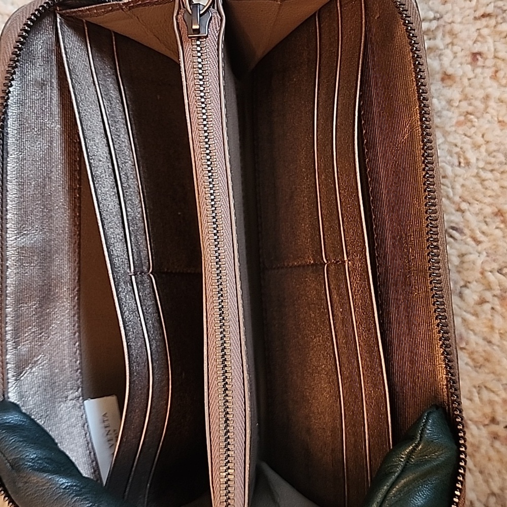 Bottega Veneta Metallic Woven Wallet - Picture 8 of 8